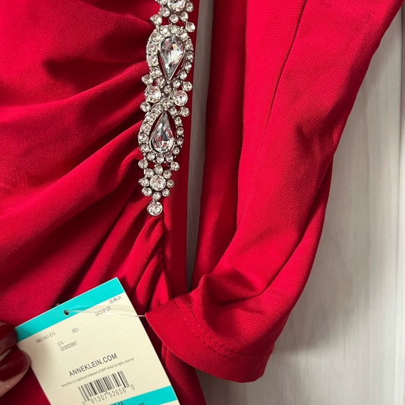Anne Klein Holiday Cocktail Length Dress Size 16 Rhinestone ๐ฅ๐
๐ฝ - Picture 4 of 4